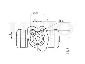 Left wheel brake cylinder photo