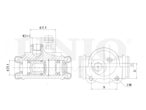 Left wheel brake cylinder photo