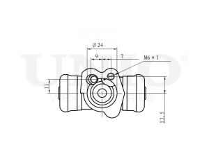 Left wheel brake cylinder photo