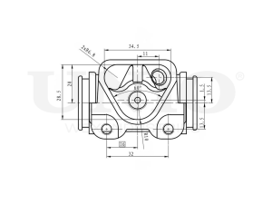 Right wheel brake cylinder photo