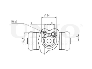 Right wheel brake cylinder photo