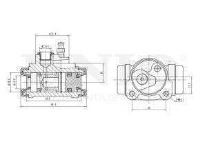 Left wheel brake cylinder photo