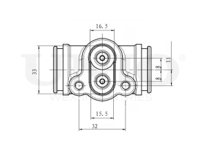 Right wheel brake cylinder photo