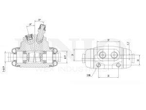 Right wheel brake cylinder photo