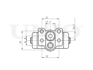 Right wheel brake cylinder photo