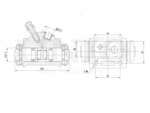 Right wheel brake cylinder photo
