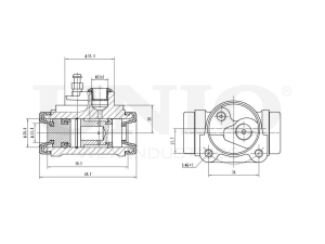 Right wheel brake cylinder photo