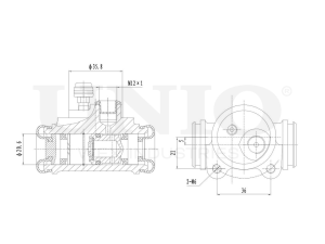 Right wheel brake cylinder photo