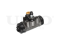 Left wheel brake cylinder thumb