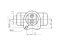 Wheel brake cylinder thumb