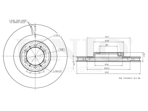 Front brake disc photo