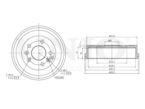 Rear brake drum photo