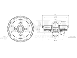 Rear brake drum photo