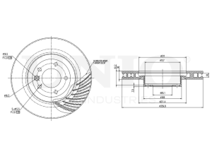 Left front brake disc photo