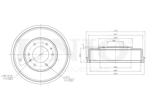 Rear brake drum photo