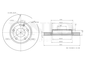 Front brake disc photo