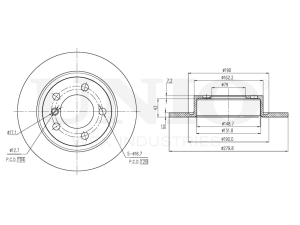 Rear brake disc photo