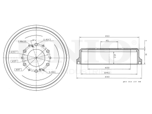 Rear brake drum photo
