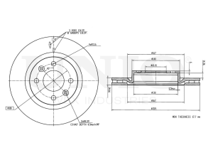 Front brake disc photo