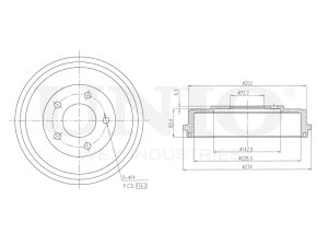 Rear brake drum photo