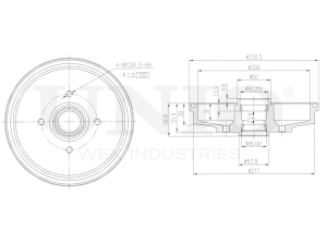 Rear brake drum photo