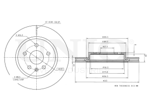 Rear brake disc photo