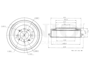 Rear brake drum photo