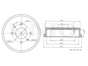 Rear brake drum photo