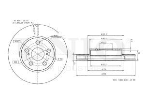 Front brake disc photo