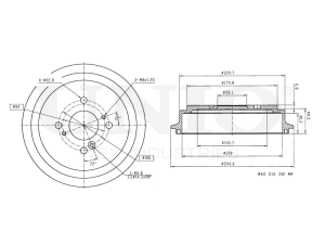 Rear brake drum photo