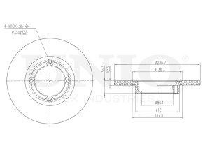 Front brake disc photo