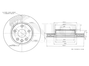 Left front brake disc photo