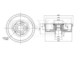 Rear brake drum photo
