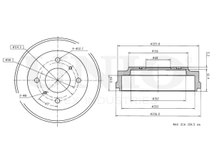 Rear brake drum photo