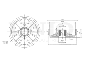 Rear brake drum photo