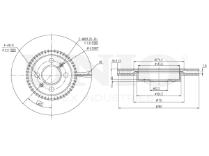 Front brake disc photo