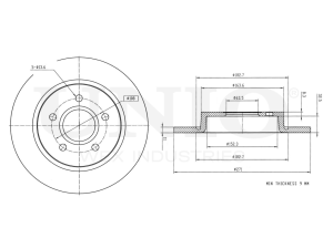 Rear brake disc photo