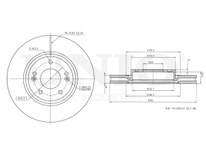 Front brake disc photo