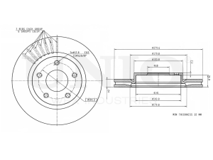 Front brake disc photo