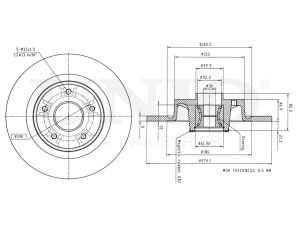 Rear brake disc photo
