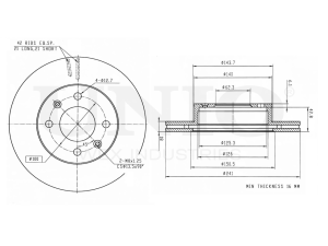 Front brake disc photo