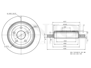 Rear brake disc photo