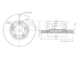 Front brake disc photo