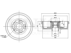 Rear brake drum photo