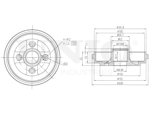 Rear brake drum photo