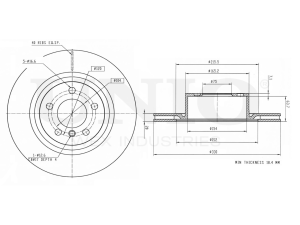 Rear brake disc photo