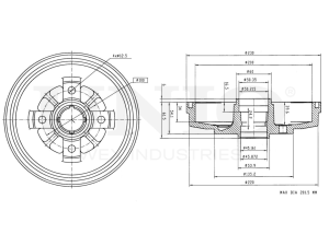 Rear brake drum photo