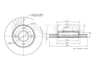 Front brake disc photo