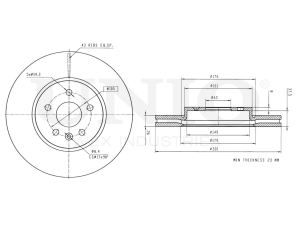 Front brake disc photo