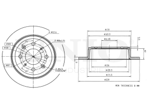 Rear brake disc photo